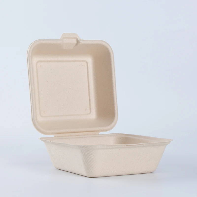 Contenedor de comida para llevar a comida de bolas de chapa compostable